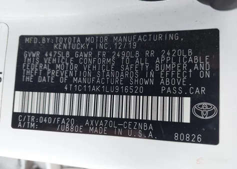 4T1C11AK1LU916520
